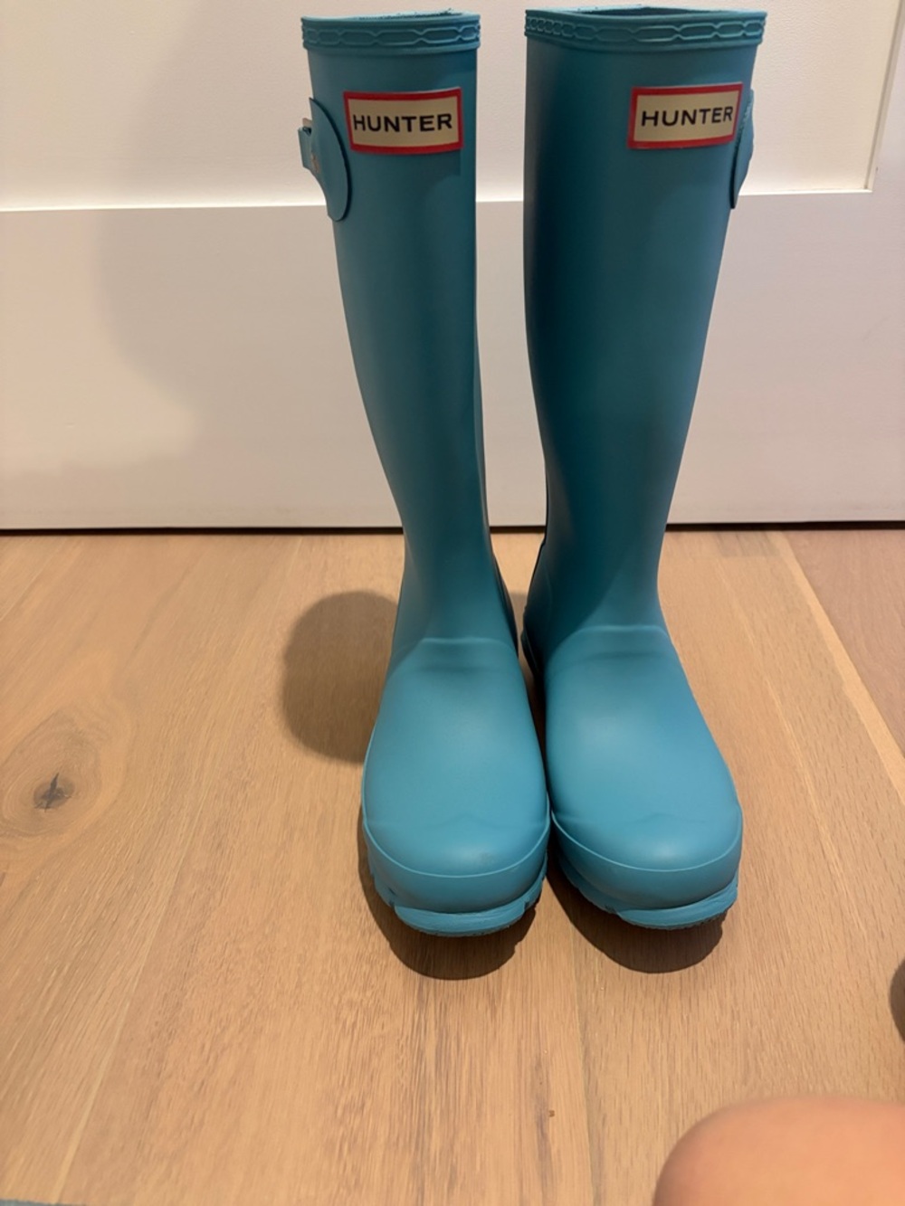 Hunter Kids Teal Tall Waterproof Rain Boots  NWOB